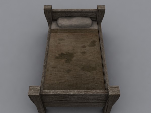 medieval bed obj - Old Medieval Bed by Game Model Creations