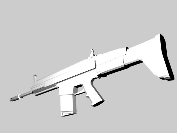 fn-scar-h assault rifle 3ds free - FN-SCAR-H Model (Low Quality) by ChrisStolze