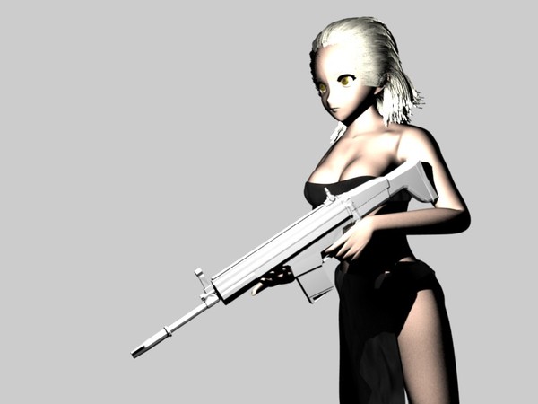 fn-scar-h assault rifle 3ds free - FN-SCAR-H Model (Low Quality) by ChrisStolze
