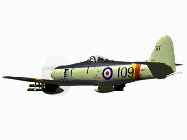 3d hawker sea fury fighters - Hawker Sea Fury FB11... by pbratt