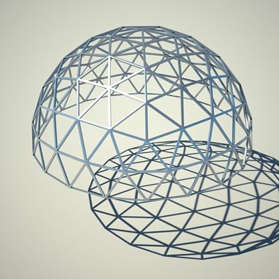 3d truss dome cupola model - Truss_07_dome cupola by bihoreanul