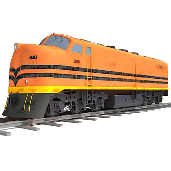 3d model train railway - Train by Gandoza
