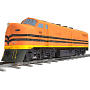 3d model train railway