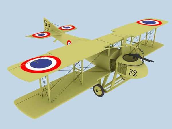 3d fighter model - Aircraft Spad A2 by kento studios