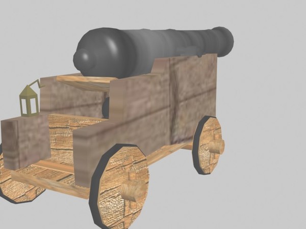 cannon 10 lb gun 3d max - 10 lb.broadside gun.max by Animation Anchor Line