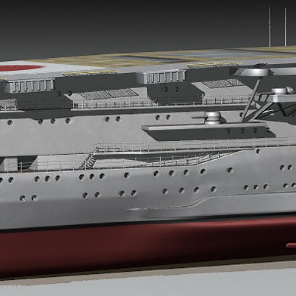3d model akagi aircraft carrier japanese - Akagi WW2 Japanese aircraft carrier (1935-1942) by earth art