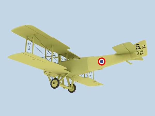 3d fighter model - Aircraft Spad A2 by kento studios
