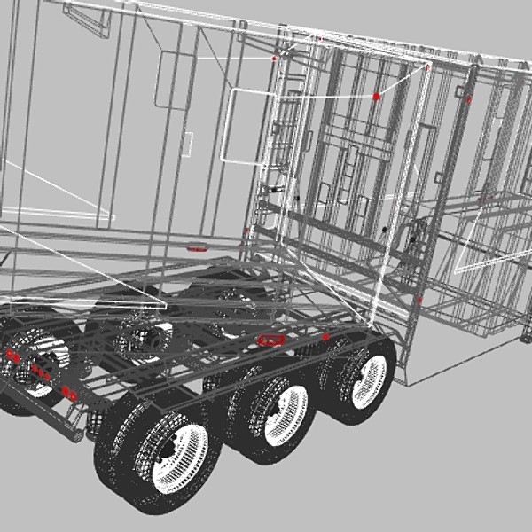 chip van b-train 3d model - Tycrop Chip van B-train trailers by bansheewoj