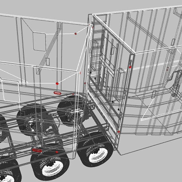 chip van b-train 3d model - Tycrop Chip van B-train trailers by bansheewoj