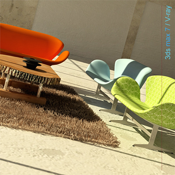 design swan obj - swan sofa by lajhar