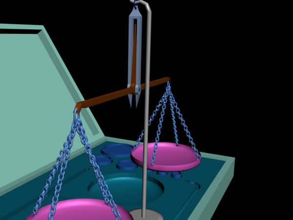 antique weigh scales box 3d model - Antique weigh scales with box and weights 2 by vitaloverdose