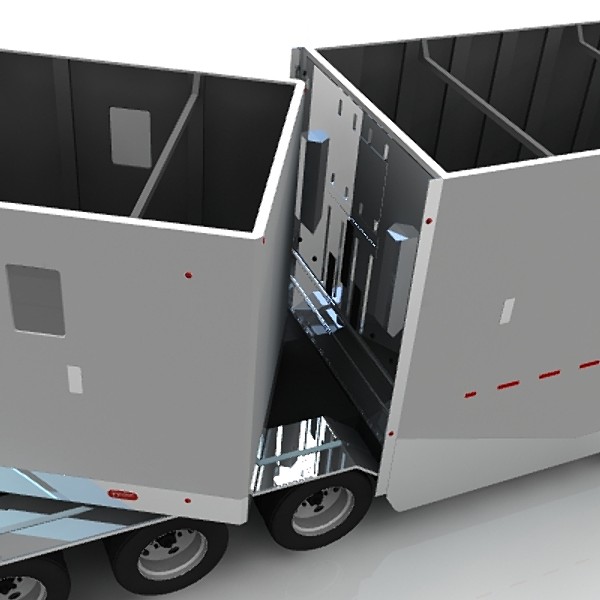 chip van b-train 3d model - Tycrop Chip van B-train trailers by bansheewoj