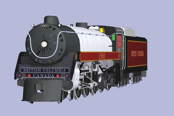 3d hudson locomotive train model - Royal Hudson loco by mach 3 graphics