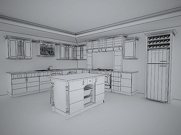 kitchen rustic 3d max - Kitchen Rustic by vgreso