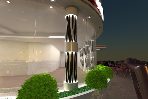 3d street shop - Street coffee shop by Ralf128