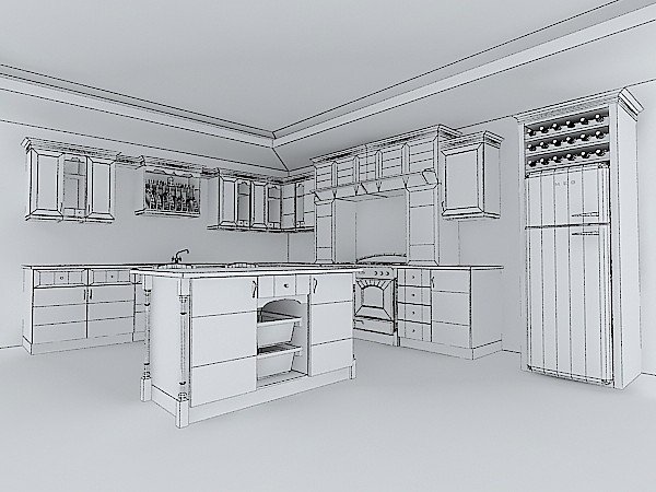 kitchen rustic 3d max - Kitchen Rustic by vgreso