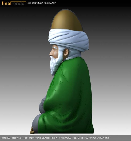 3d turkish culture old man - Turkish culture-old man by VirtualWax