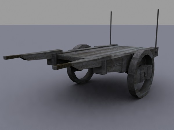 3d obj medieval wagon - Medieval Wagon by Game Model Creations