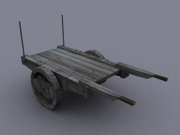 3d obj medieval wagon - Medieval Wagon by Game Model Creations