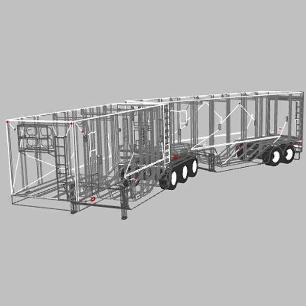chip van b-train 3d model - Tycrop Chip van B-train trailers by bansheewoj