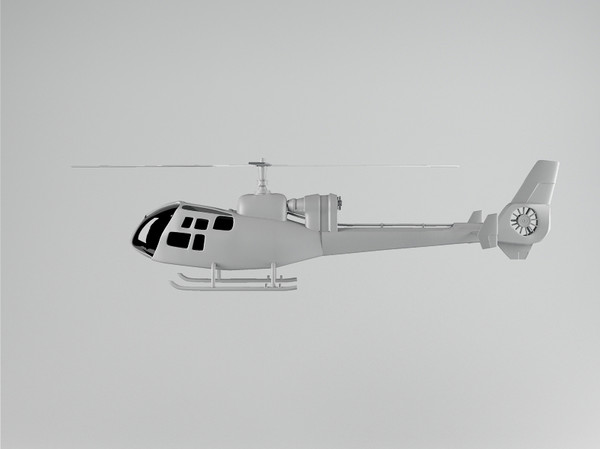 dolphin helicopter 3d model - Dolphin helicopter by dentonvanzan