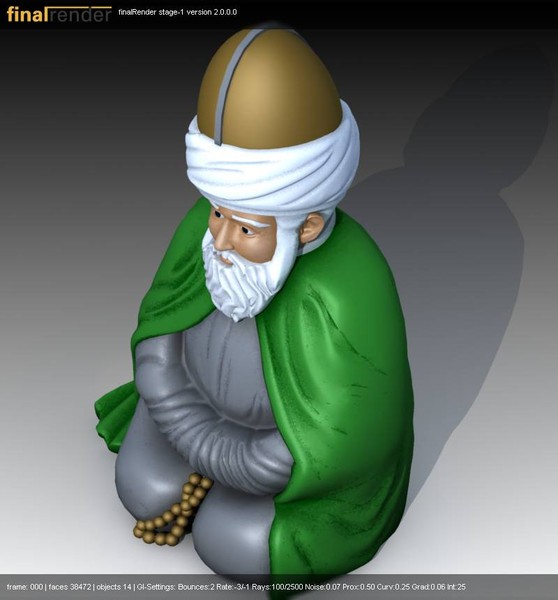 3d turkish culture old man - Turkish culture-old man by VirtualWax