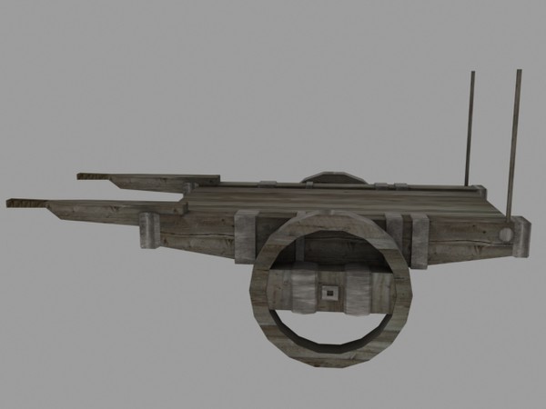 3d obj medieval wagon - Medieval Wagon by Game Model Creations