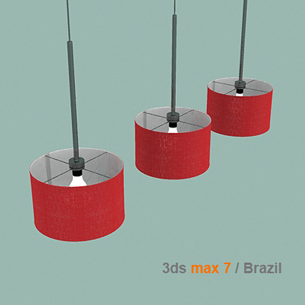 3d modern lamp - massive pedant lamp by lajhar
