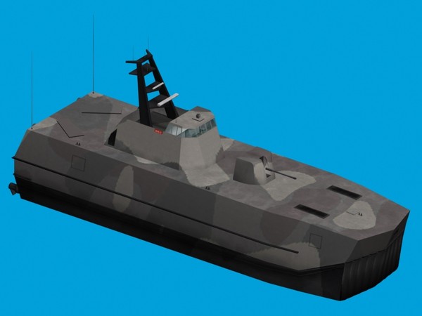 skjold class patrol boat 3d model - Skjold class norwegian patrol boat... by FangioDesign