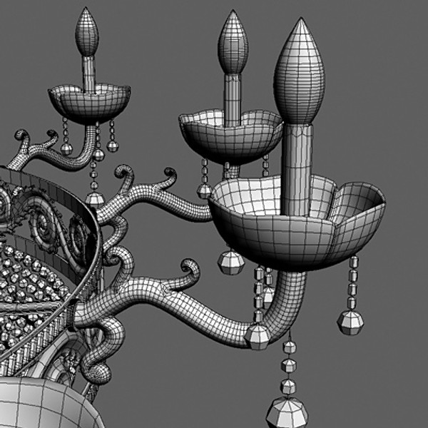 chandelier interior 3d max - Chandelier with Interior by CG ARTStudio