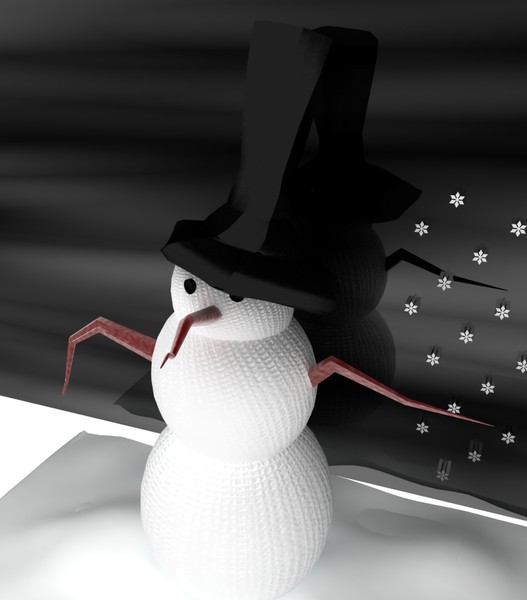 3d model snow man scene - Snow man scene by Reubben