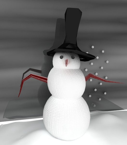 3d model snow man scene - Snow man scene by Reubben