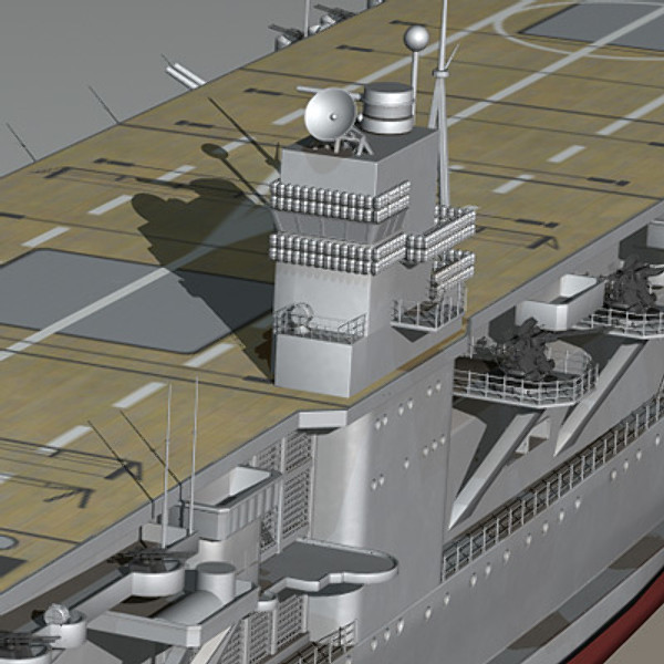 3d model akagi aircraft carrier japanese - Akagi WW2 Japanese aircraft carrier (1935-1942) by earth art