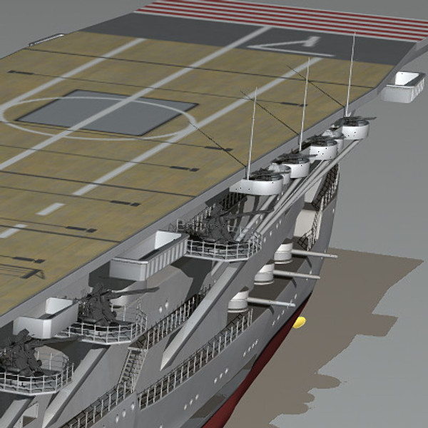 3d model akagi aircraft carrier japanese - Akagi WW2 Japanese aircraft carrier (1935-1942) by earth art