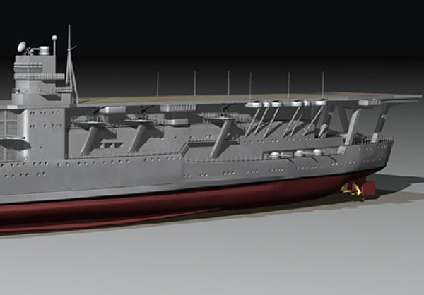 3d model akagi aircraft carrier japanese - Akagi WW2 Japanese aircraft carrier (1935-1942) by earth art
