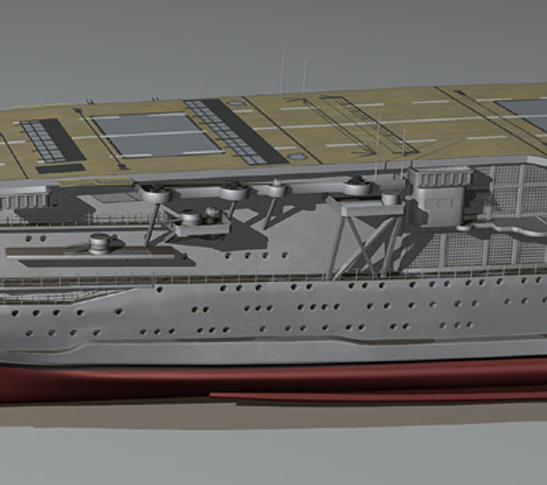 3d model akagi aircraft carrier japanese - Akagi WW2 Japanese aircraft carrier (1935-1942) by earth art