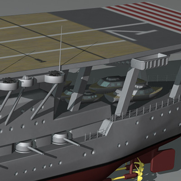 3d model akagi aircraft carrier japanese - Akagi WW2 Japanese aircraft carrier (1935-1942) by earth art