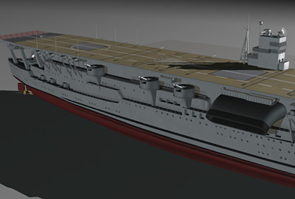 3d model akagi aircraft carrier japanese - Akagi WW2 Japanese aircraft carrier (1935-1942) by earth art