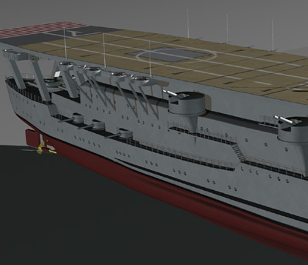 3d model akagi aircraft carrier japanese - Akagi WW2 Japanese aircraft carrier (1935-1942) by earth art