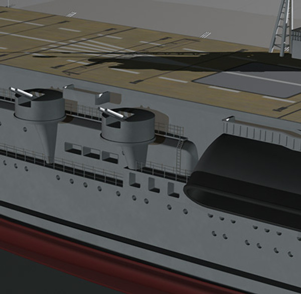 3d model akagi aircraft carrier japanese - Akagi WW2 Japanese aircraft carrier (1935-1942) by earth art