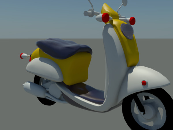 3d model of vespa scooter - vespa.max by Animation Anchor Line