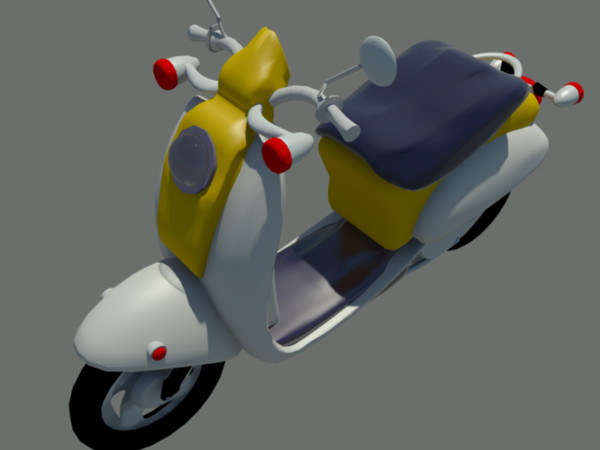 3d model of vespa scooter - vespa.max by Animation Anchor Line