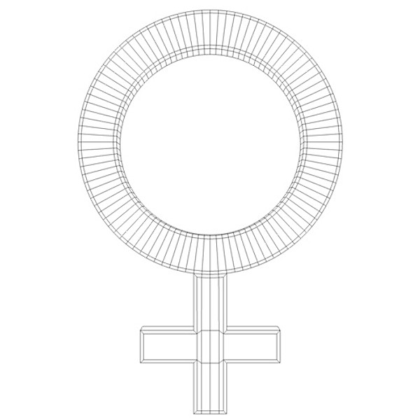 female symbol 3d model - Female Symbol by NesAn Studio