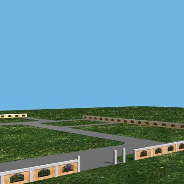 boundary wall 3d model - Boundary Wall 01 by sabah_au