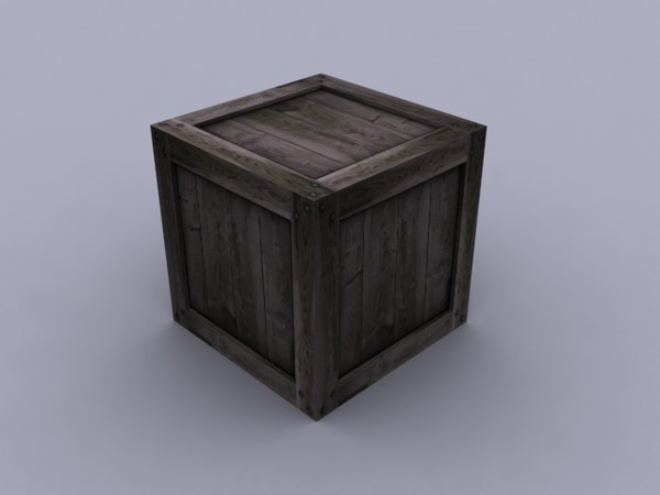 maya wooden crate polys - Low Poly Wooden Crate by Game Model Creations