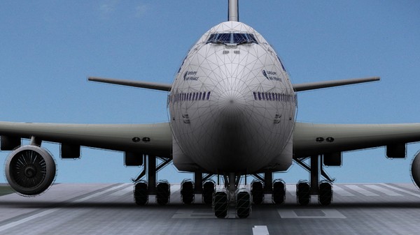 b747-200 air france 3d max - B747-200 by ali2128