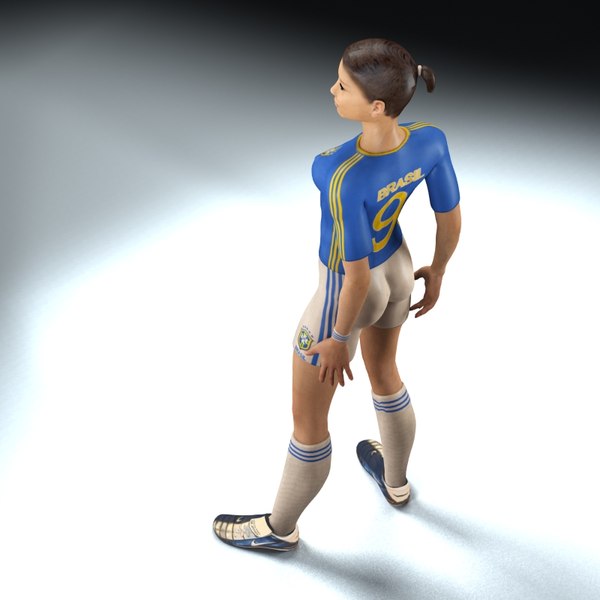 female football player rigged 3d model - Football Rigged Female A... by ES3DStudios