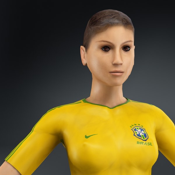 female football player rigged 3d model - Football Rigged Female A... by ES3DStudios