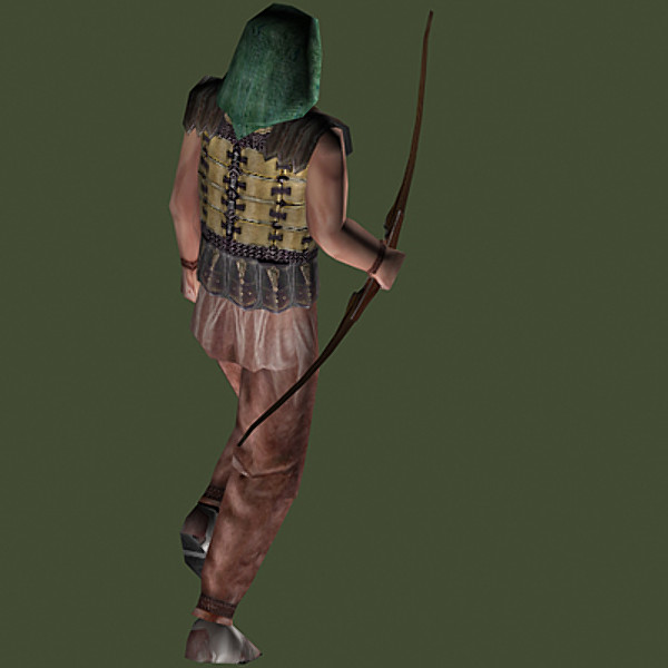 medieval archer fantasy 3d model - archer.zip by aristarch