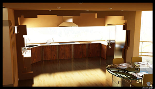 3d model of v-ray modern interior - Tyi House by SuIXo
